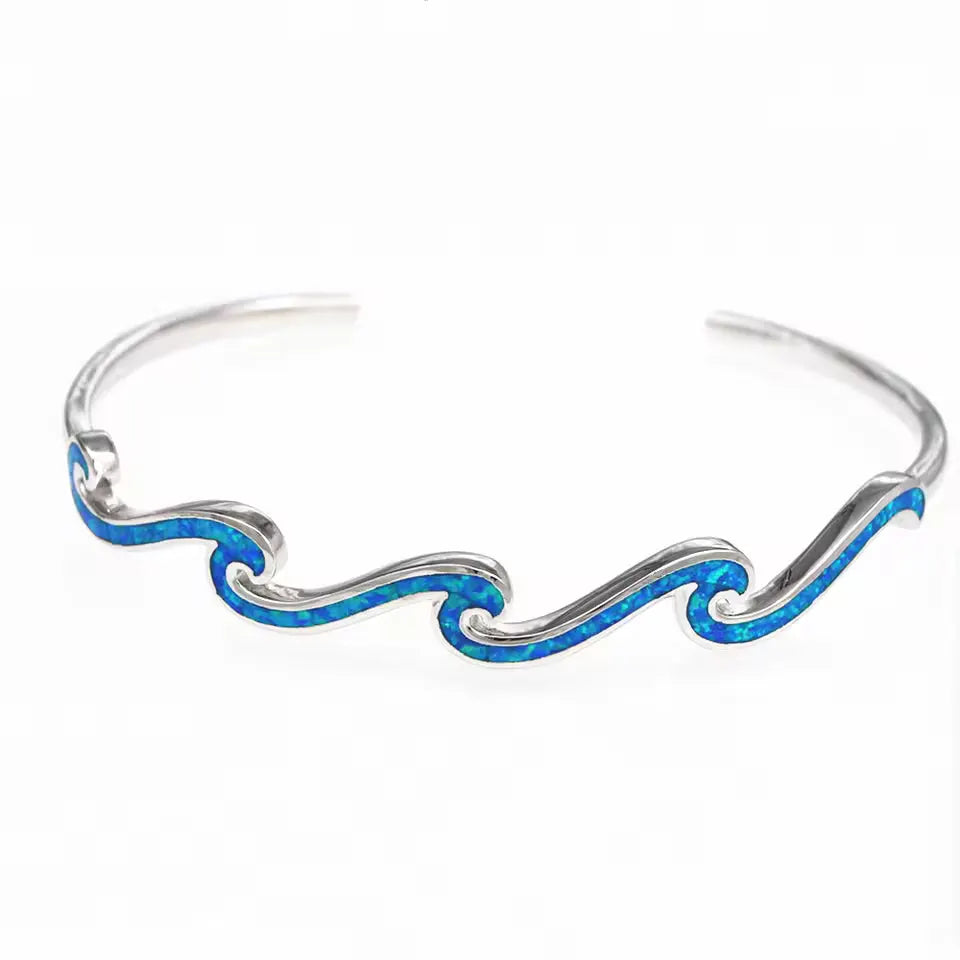 Elegant Blue Wave Bracelet