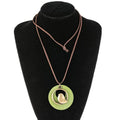 Vintage Boho Green Bird Necklace