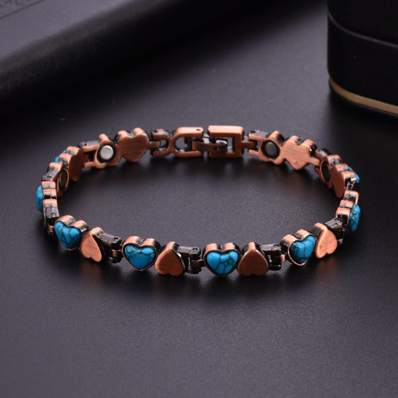 Romantic Turquoise Heart Bracelet