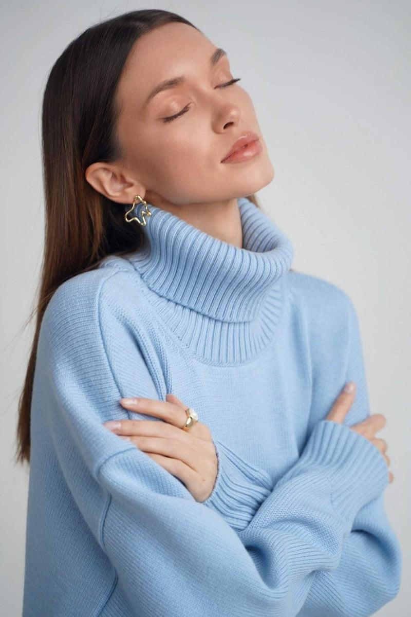 Basic Knit Turtleneck Sweater
