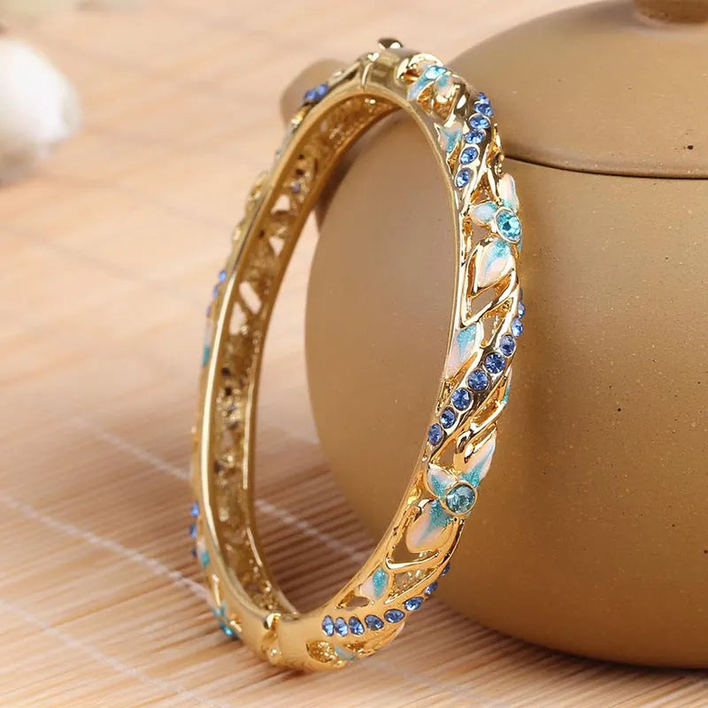 Elegant Blue Crystal Bracelet