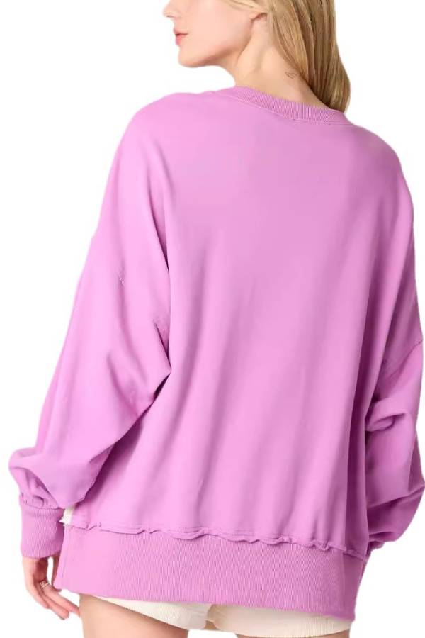 Colorblock Striped Top Loose Long Sleeve Sweater