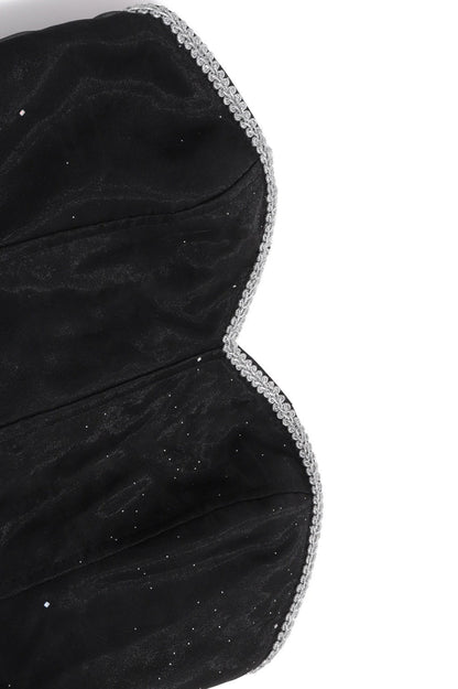 Strapless Corset Black Birthday Mini Dress