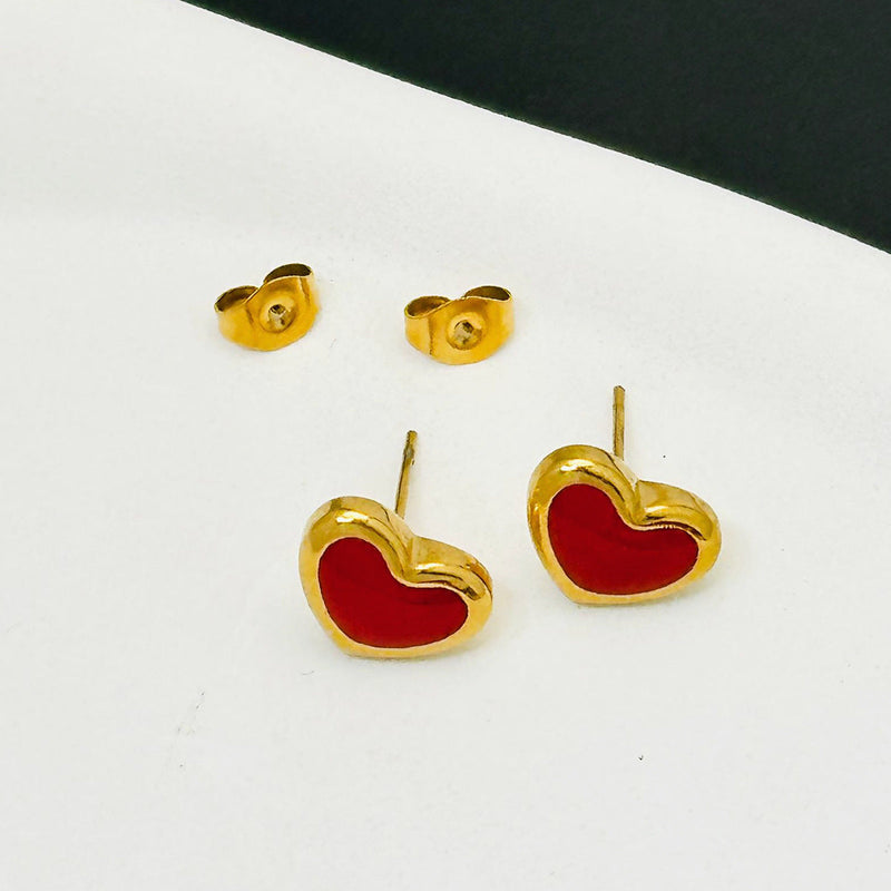Romantic Red Heart Earrings