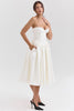 Ivory Satin Midi Dress