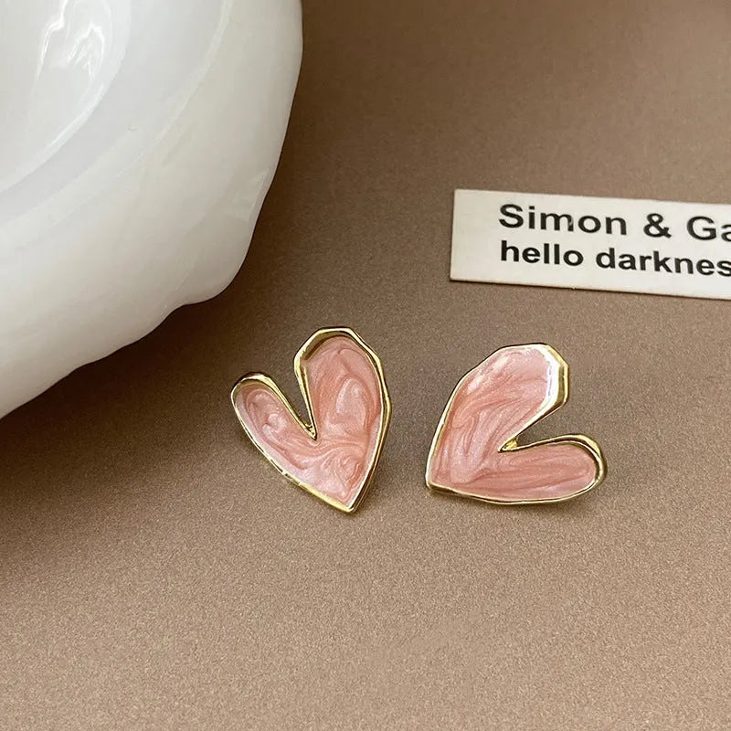 Pink Heart Earrings