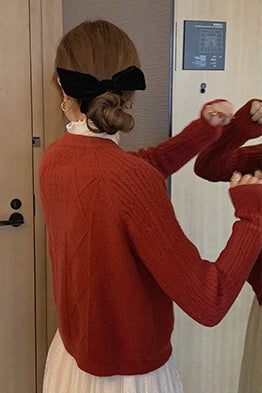 Ribbed Cropped Cardigan
