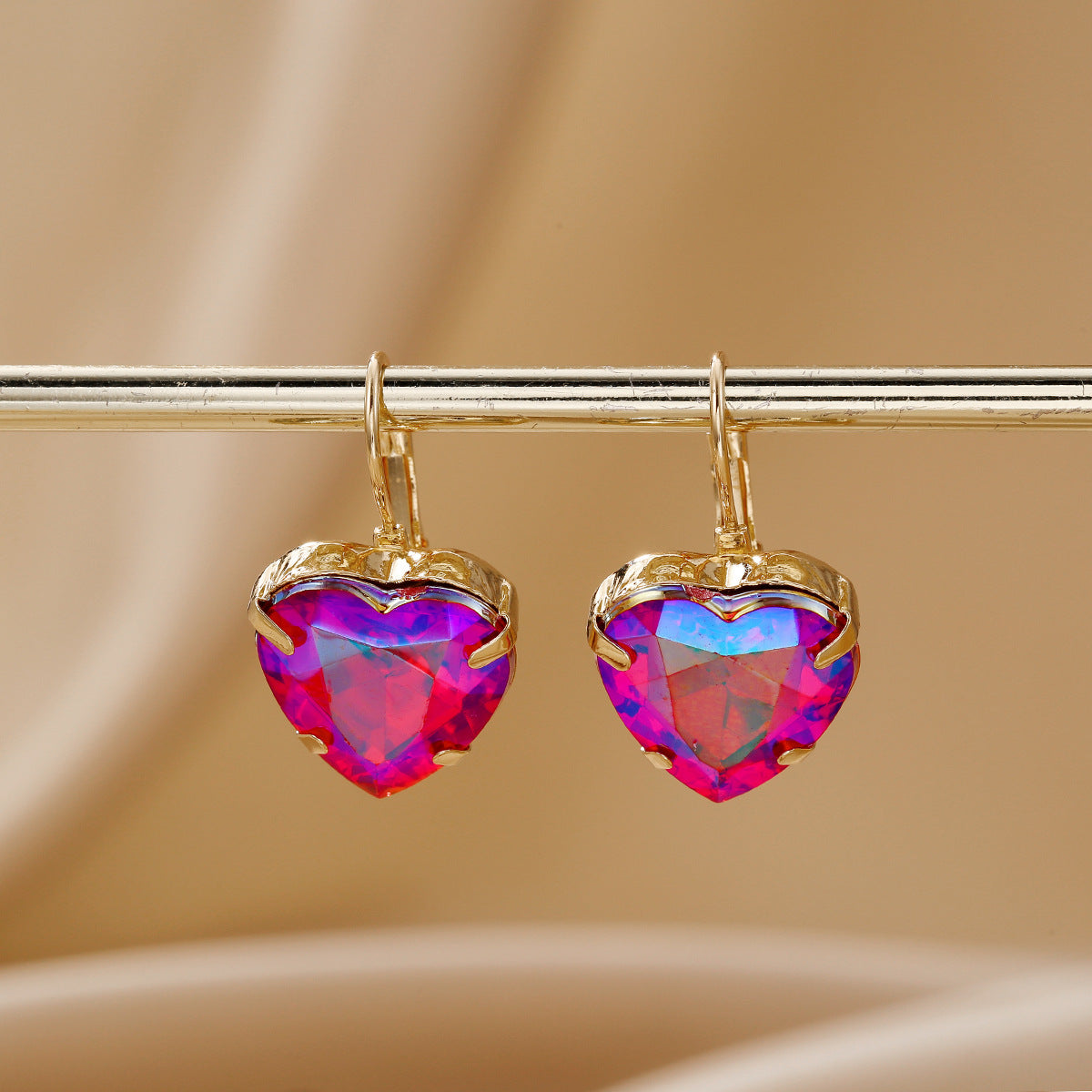 Romantic Crystal Heart Earrings