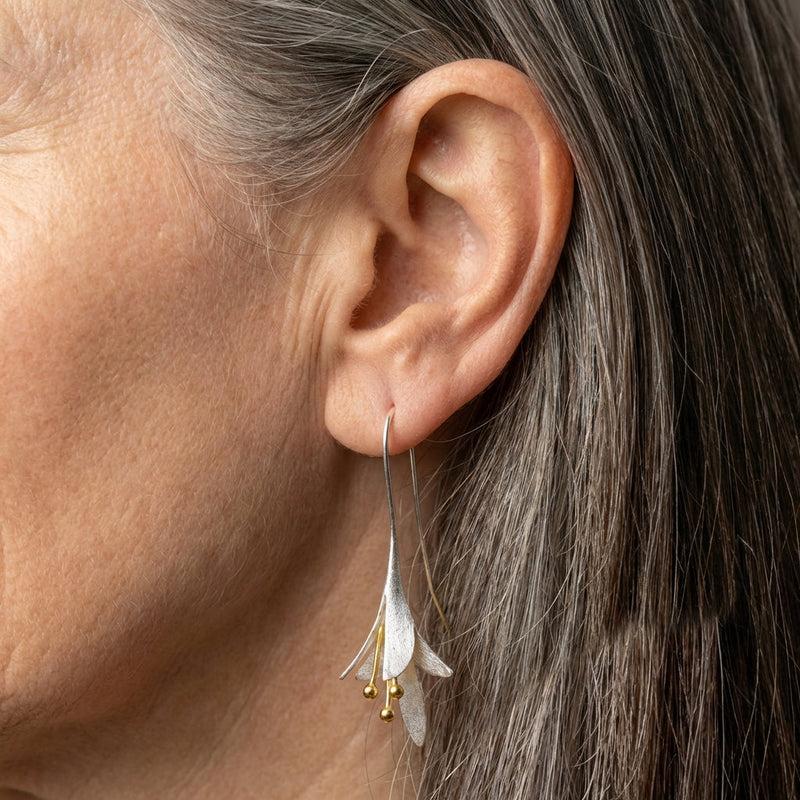 Silver Flower Earrings