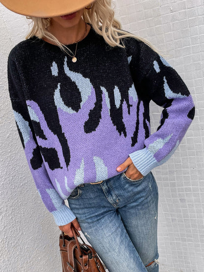 | Violet Flame Black Knit Sweater