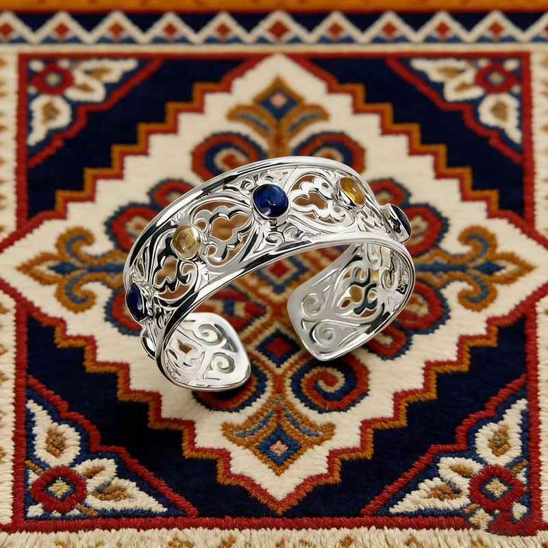 Ornate Sapphire Cuff Bracelet