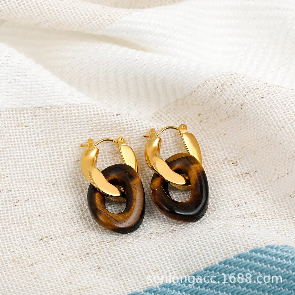 Tortoiseshell Gold Earrings