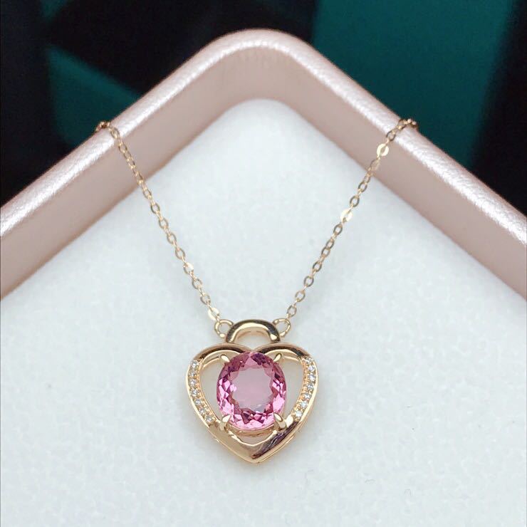 Romantic Pink Topaz Necklace