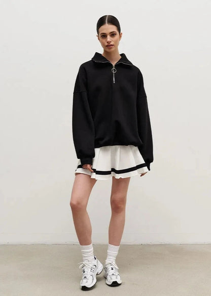 Zip-up Navy Sweater