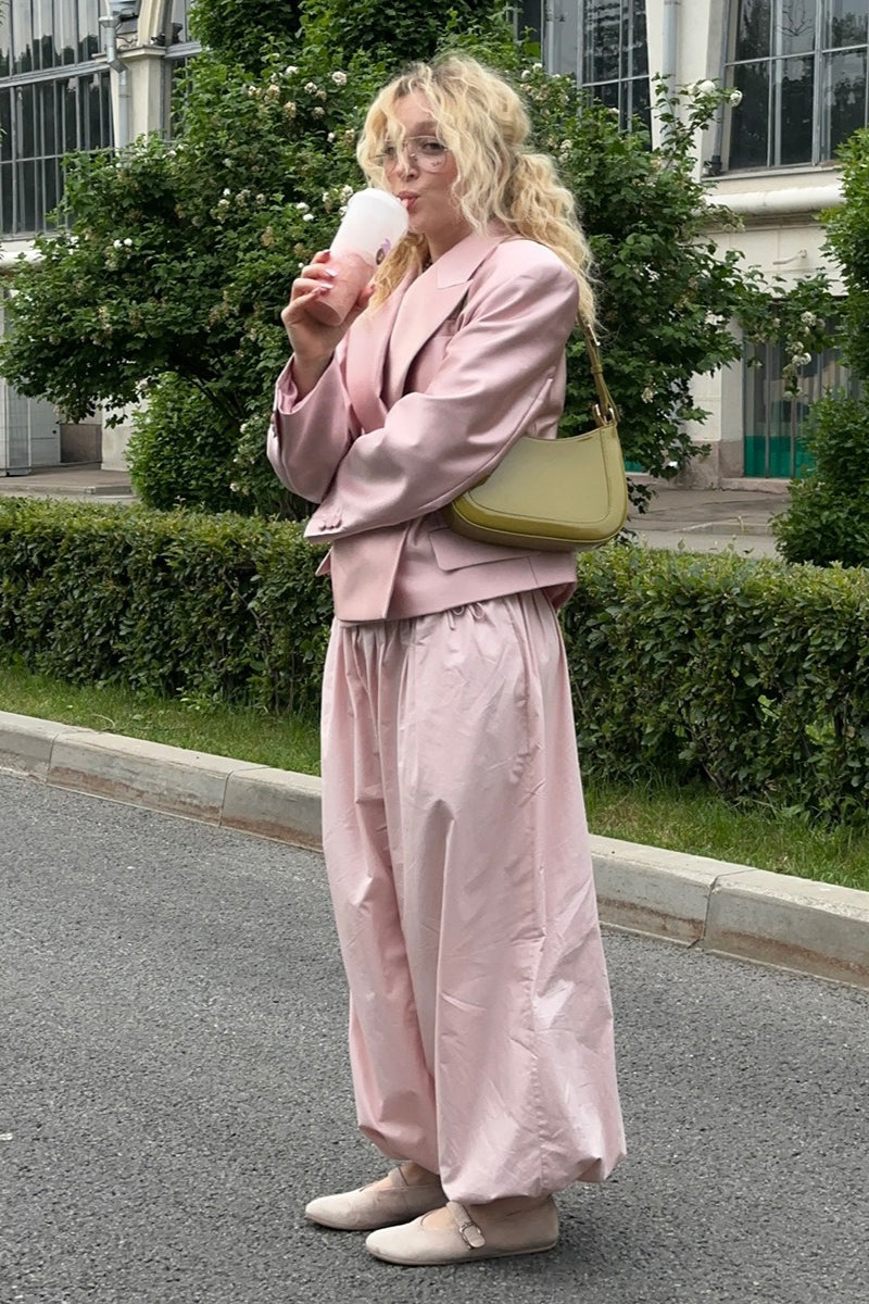 Street Cotton Lantern Loose Pants