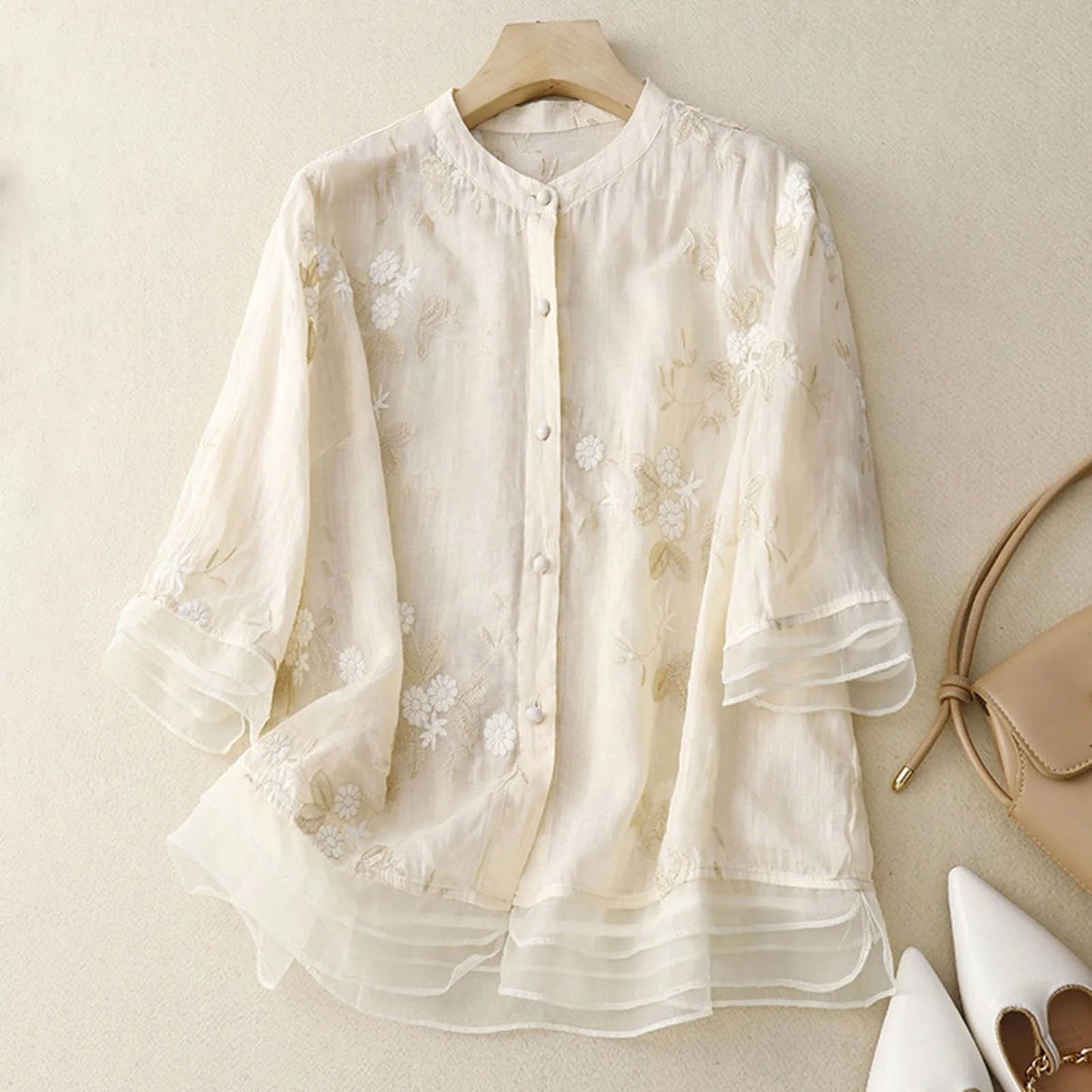 Whispersoft Blouse™ — Float Through Every Moment Wrapped in Irresistible Elegance and Confidence