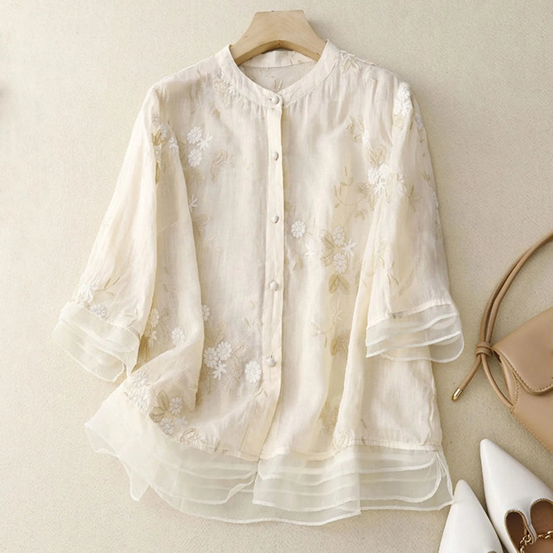 Whispersoft Blouse™ — Float Through Every Moment Wrapped in Irresistible Elegance and Confidence