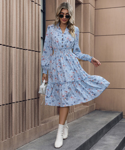 Madeira Midi Dress - Blue