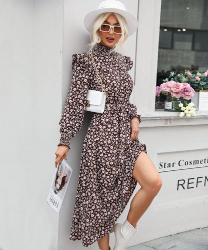 Fall Has Sprung Maxi Dress - Brown