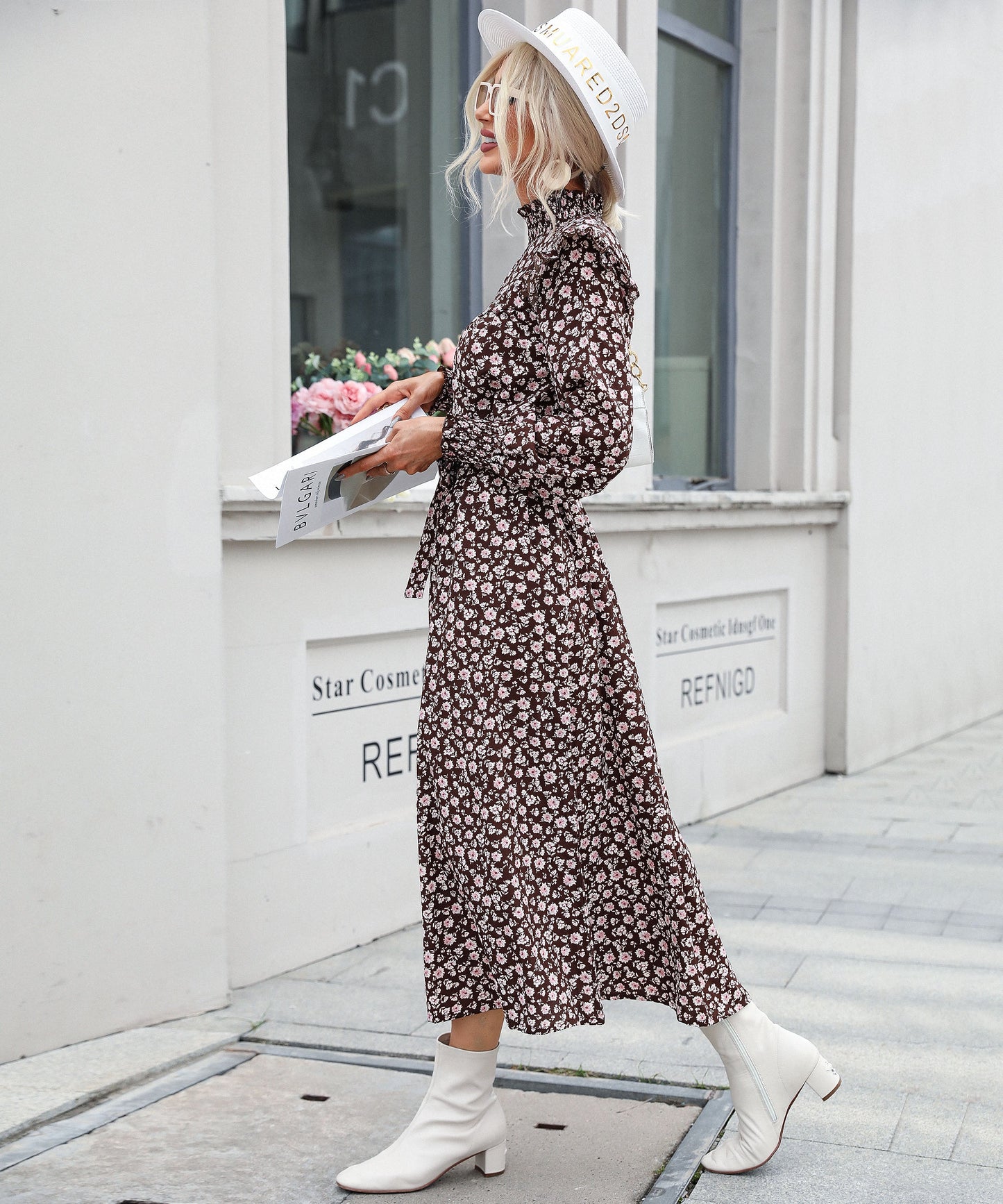 Fall Has Sprung Maxi Dress - Brown