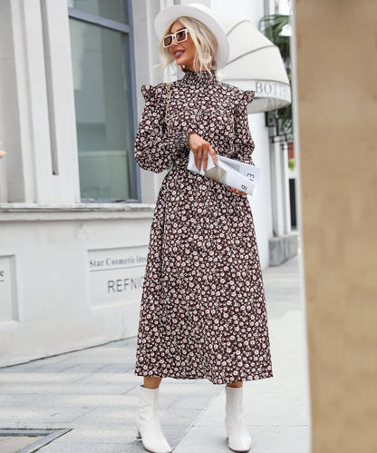 Fall Has Sprung Maxi Dress - Brown