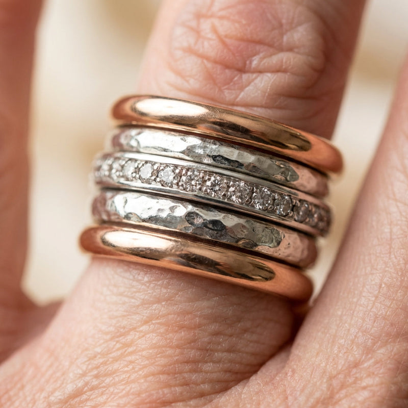 A Vintage Layered Thick Gold Ring