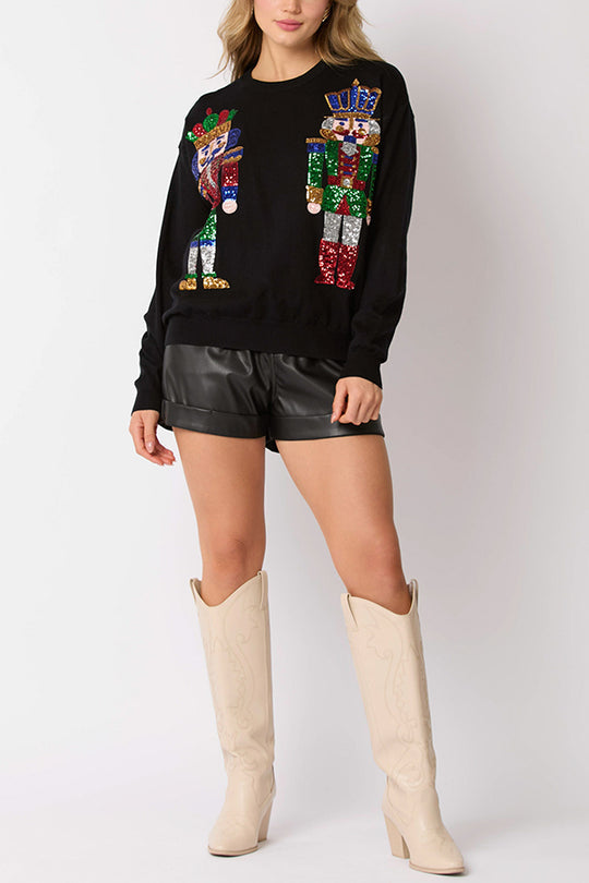 Christmas Soldier Sequined Sweatshirt