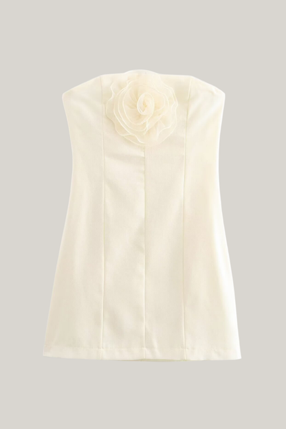 Applique Strapless Mini Dress