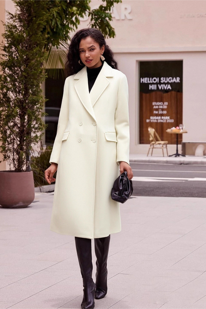 Wool Blend Loose Slim Overcoat