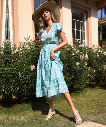 Freddie Maxi Dress - Green Print