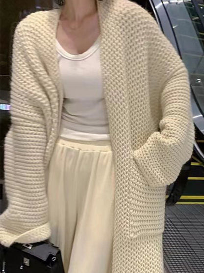 Color Oversized Knit Cardigan