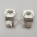 Vintage Cat Bow Earrings