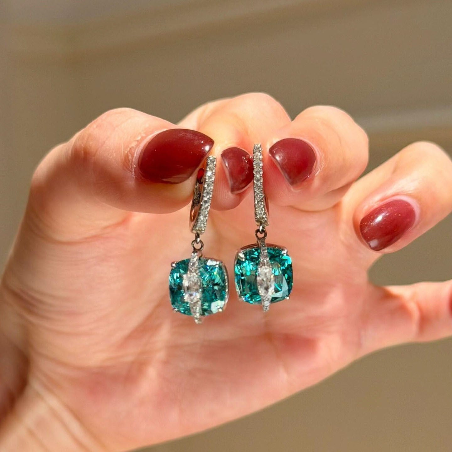 Elegant Emerald Earrings