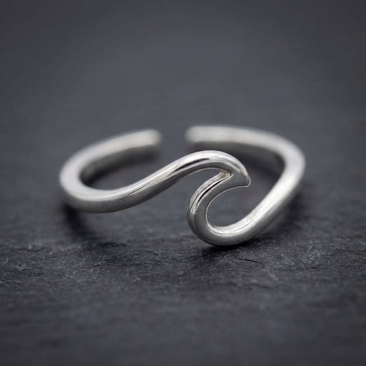 Silver Sea Wave Ring