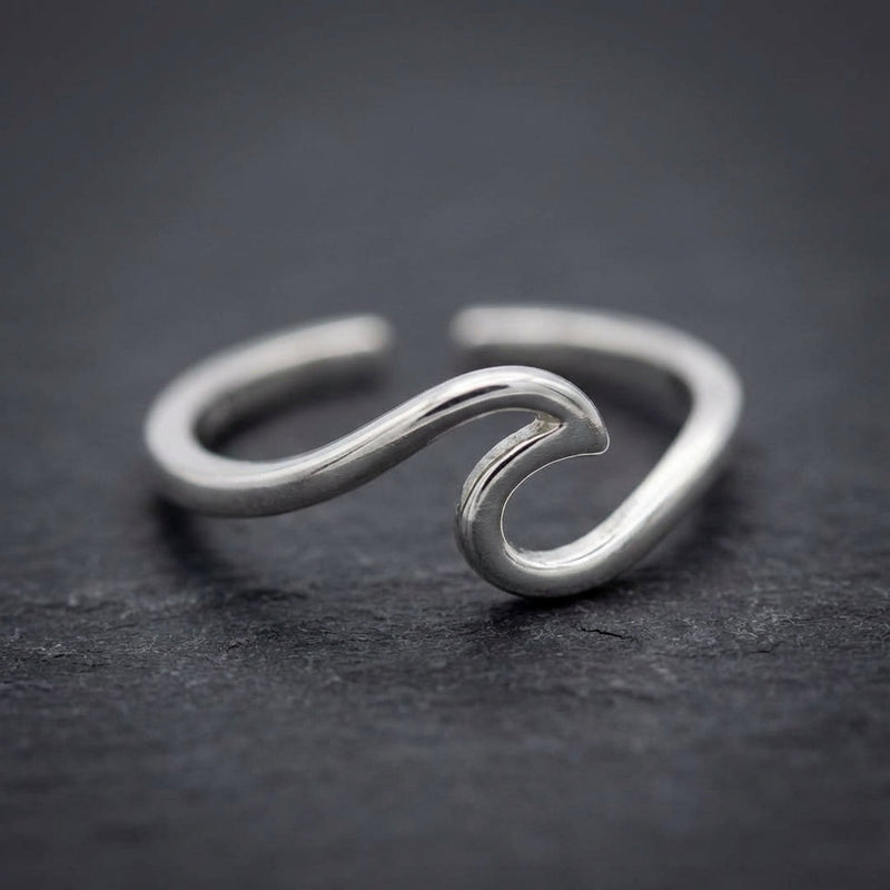Silver Sea Wave Ring