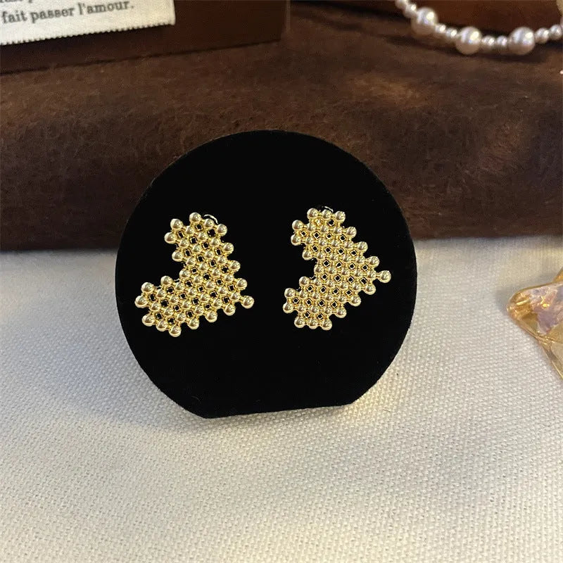 Gold Beaded Earrings
