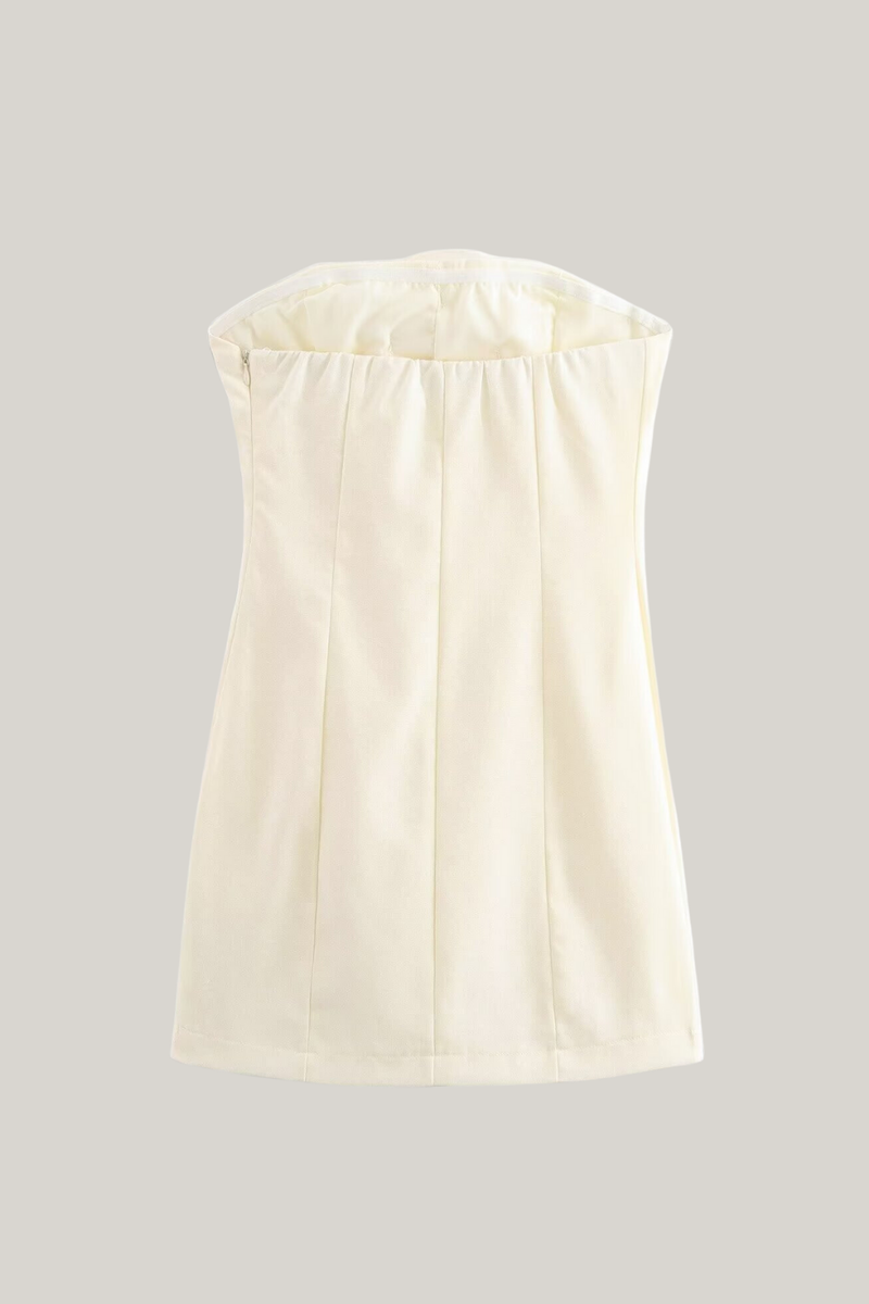 Applique Strapless Mini Dress