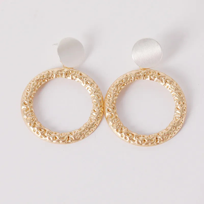 Ornate Gold Circle Earrings