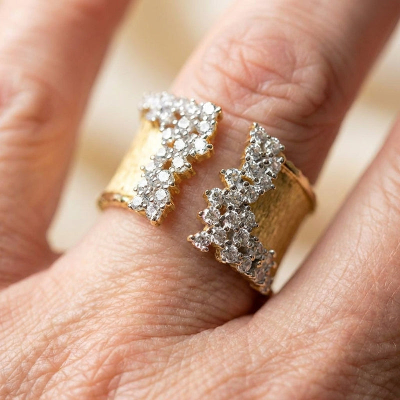 Luxury Golden Wide Band Ring