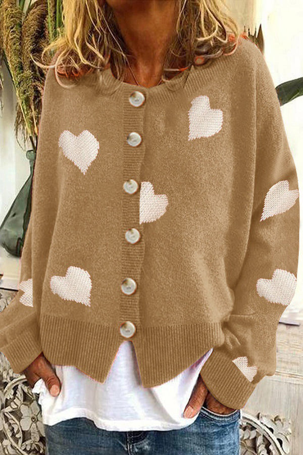 Heart Sweater Cardigan