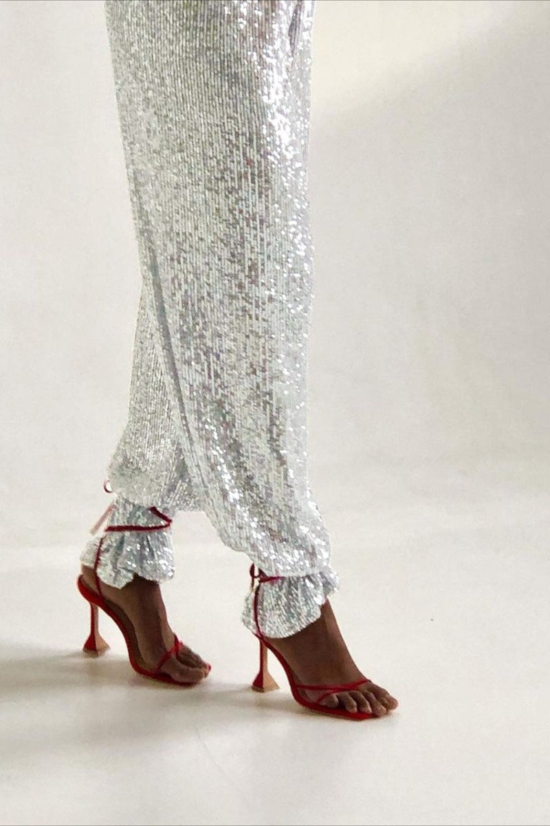 Sequin Straight Leg Pants