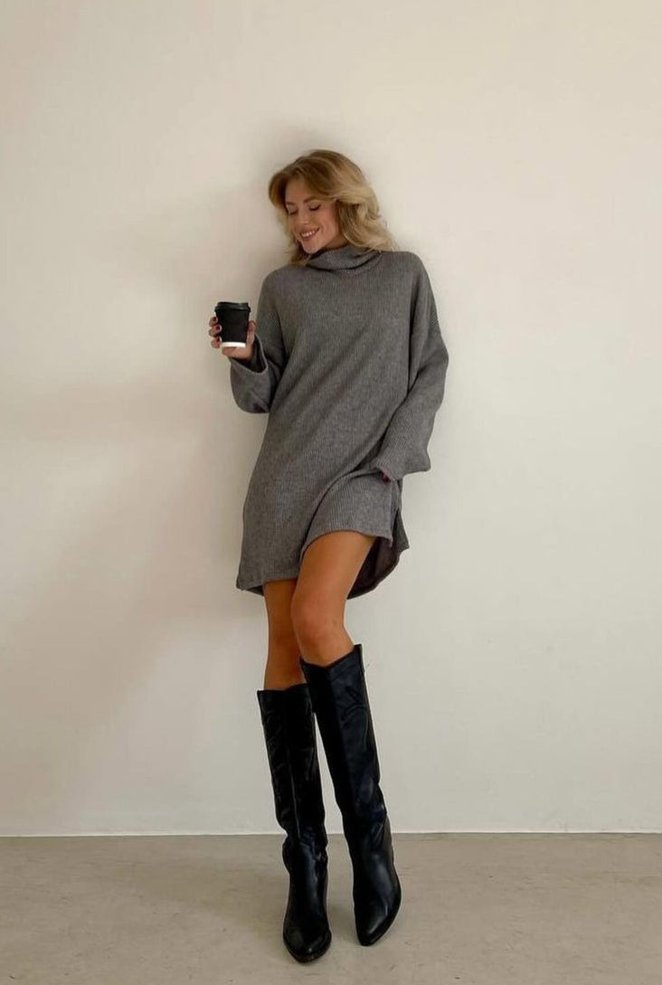 Knit Pullover Sweater Dress
