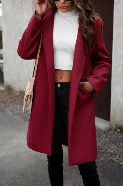 Wool Blend Longline Coat