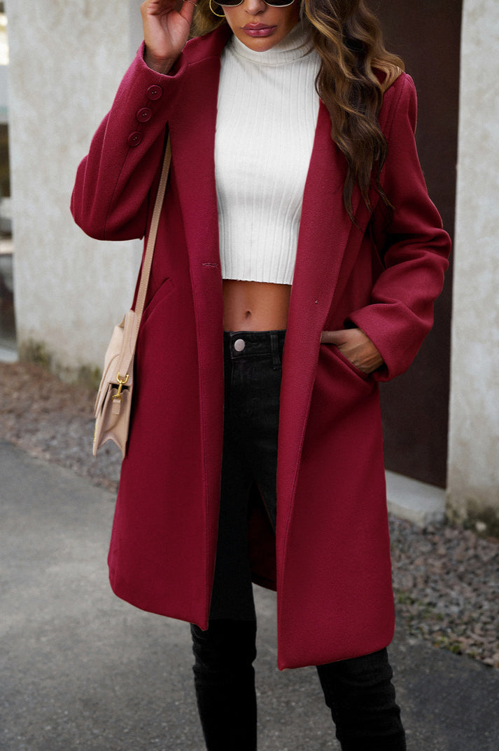 Wool Blend Longline Coat