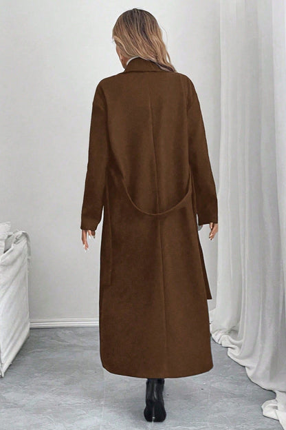 Oversized Double-faced Wool Midi Coat