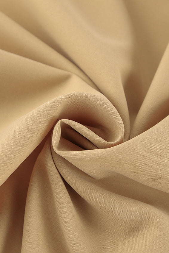 Color Pleated Midi Skirt