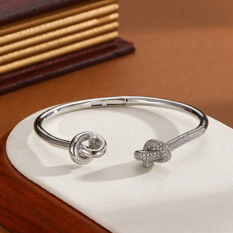 Vintage Asymmetric Knot Cuff Bangle