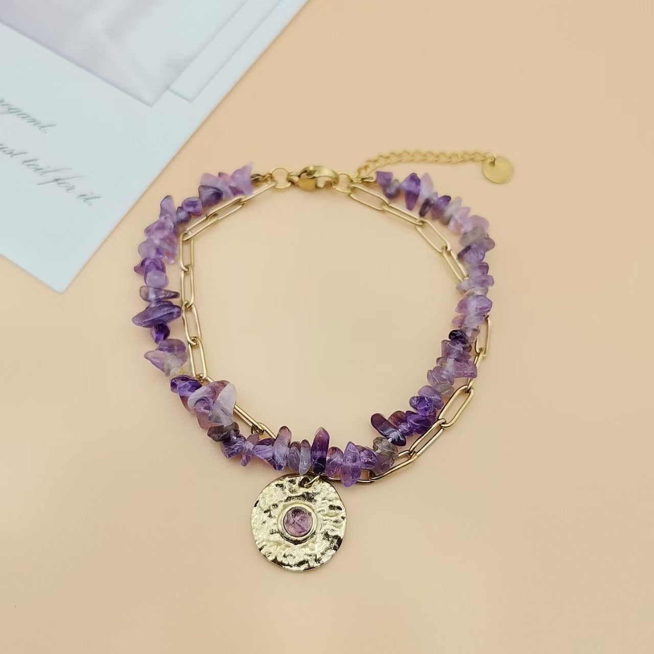 Amethyst Chip Bracelet