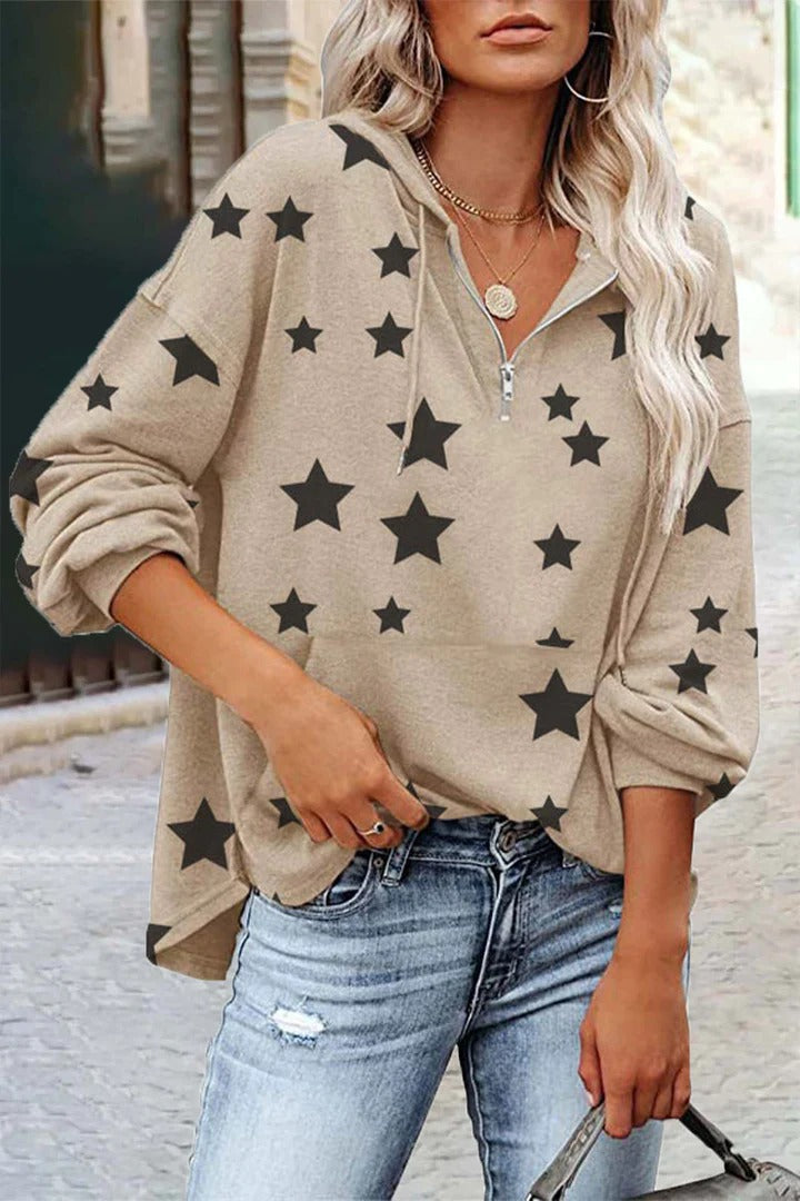 V-neck Star Sweatshirt