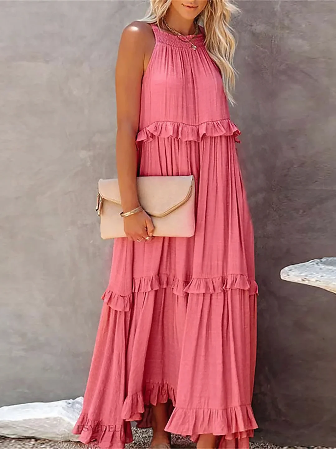 Megan | Ruffle Maxi Dress